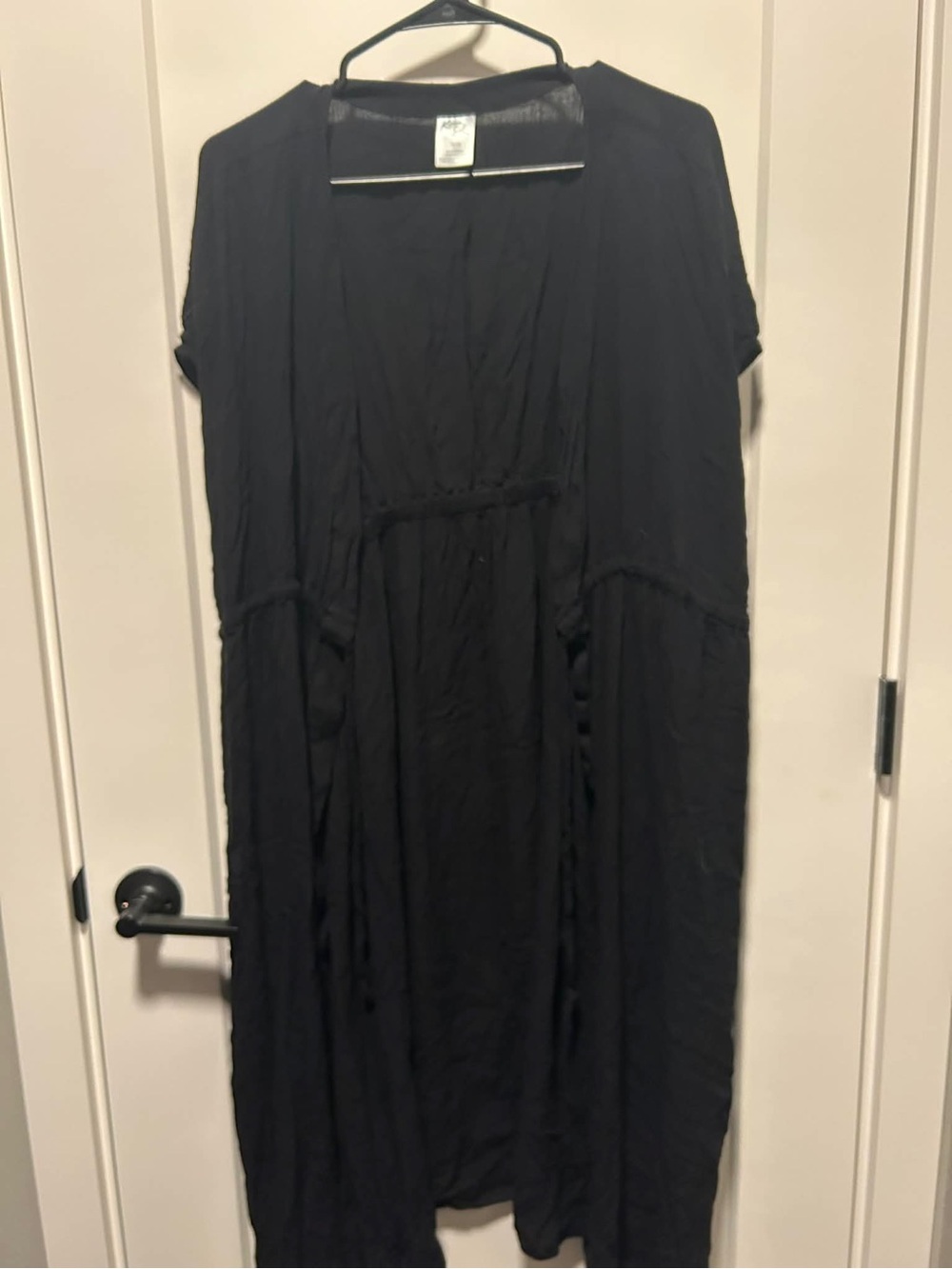 Kona Sol Black Open-Front Cover-Up